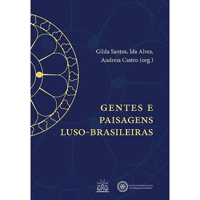 Capa de livro azul escuro com padrão circular dourado e texto em dourado