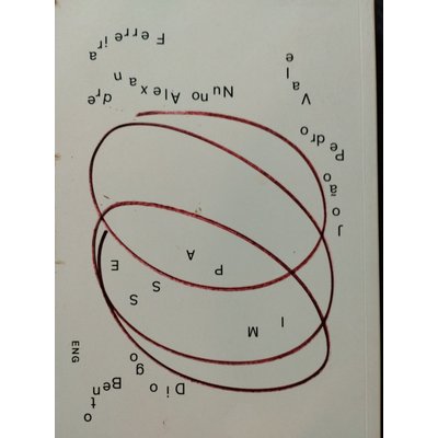 Capa de livro branca com linhas curvas vermelhas e texto em estilo artístico