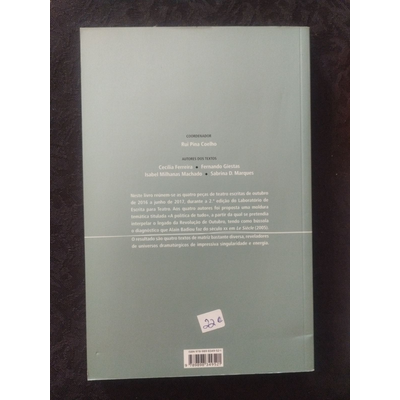 Capa traseira de livro verde claro com texto e etiqueta de preço