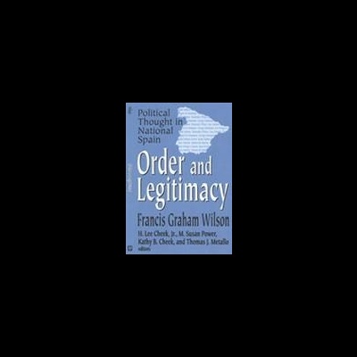 Capa de livro azul com texto sobre political thought e autores