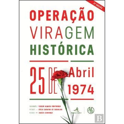Capa de livro com título e cravo vermelho sobre fundo branco.