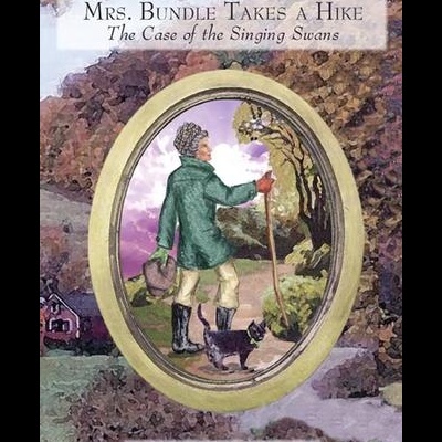 Capa de livro com ilustração de pessoa com casaco verde e cão num cenário campestre