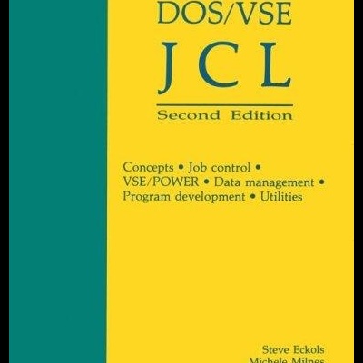 Capa de livro amarelo e verde com título DOS/VSE JCL Second Edition e nomes dos autores