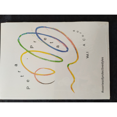 Livro com capa branca e linhas coloridas, título Peter Protetor Vol.1 ACOR