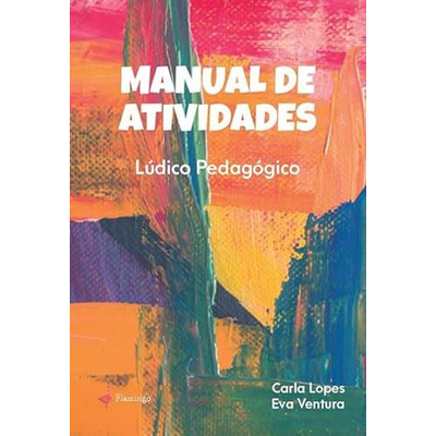 Capa de livro colorida com texto MANUAL DE ATIVIDADES Lúdico Pedagógico.
