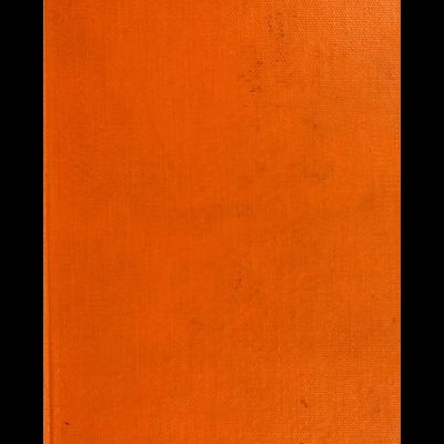 Livro com capa dura laranja texturizada com manchas escuras