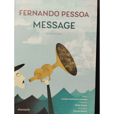 Capa de livro azul com ilustração de homem tocando trompete e texto do título e autores