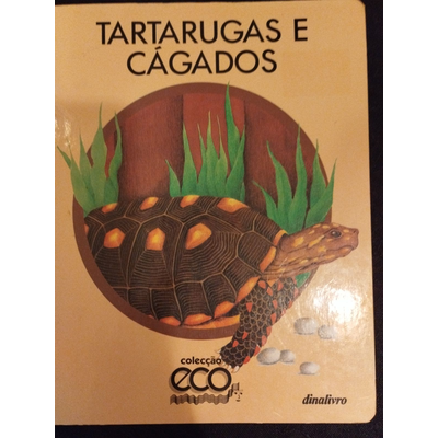 Capa de livro com tartaruga e título TARTARUGAS E CÁGADOS
