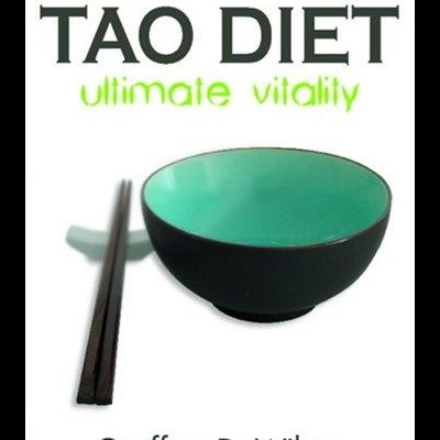 Capa do livro THE TAO DIET com taça verde e pauzinhos pretos