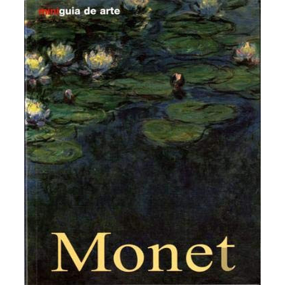 Capa de livro com pintura de nenúfares e o nome Monet