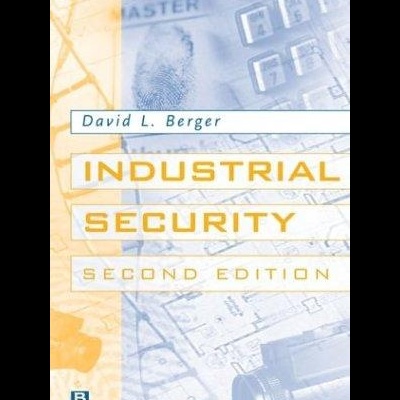 Capa do livro Industrial Security com impressão digital e teclas numéricas