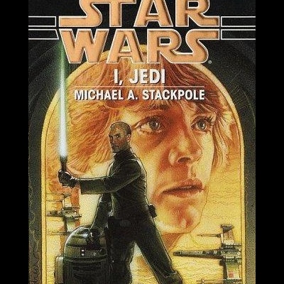 Capa do livro Star Wars I, Jedi com personagens e naves espaciais