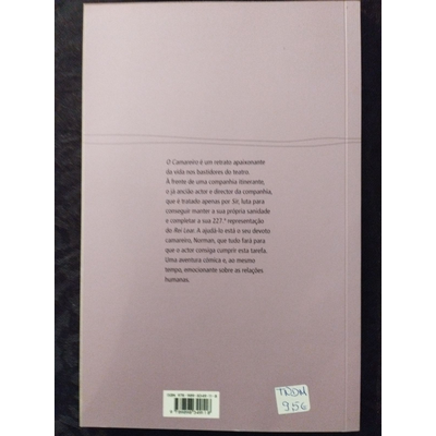 Capa traseira de livro lilás com texto e etiqueta adesiva