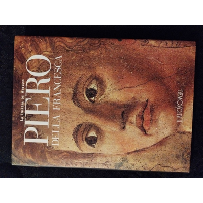 Livro Piero della Francesca com rosto pintado na capa