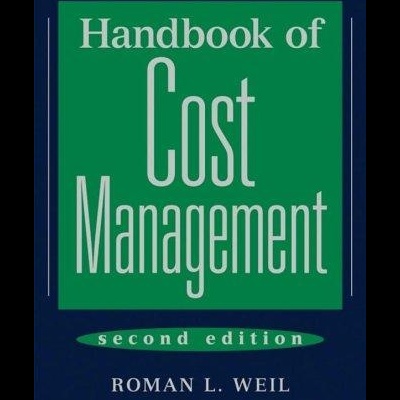 Capa de livro Handbook of Cost Management com texto em azul escuro e verde