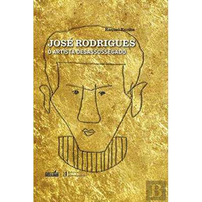 Capa de livro dourada com ilustração de cabeça e texto branco