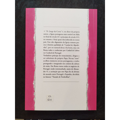 Contracapa do livro com margem rosa e texto em português