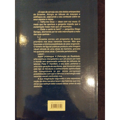 Contracapa de livro com texto em português e código de barras