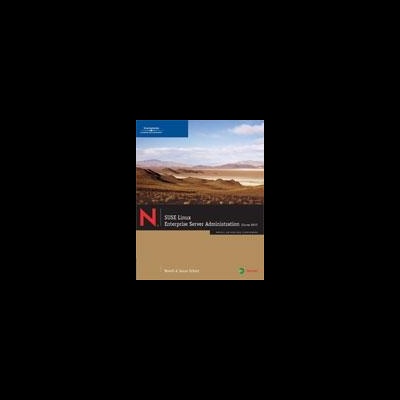 Capa de livro de SUSE Linux Enterprise Server Administration com paisagem e logotipo Netflix