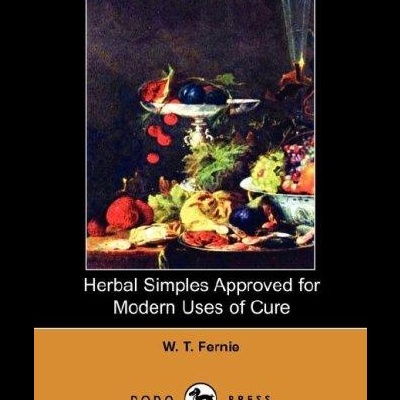 Capa de livro com imagem de natureza morta e texto relacionado a cura com ervas.