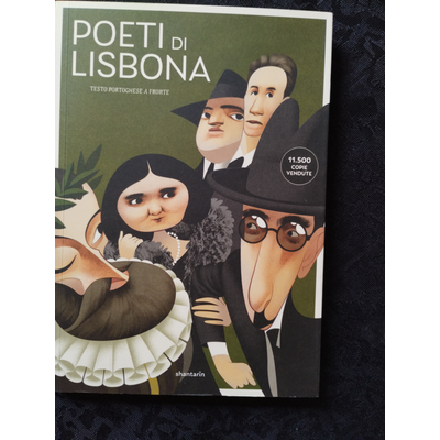 Capa de livro POETI DI LISBONA com ilustração de personagens