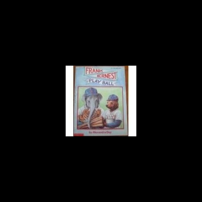 Capa de livro FRANK AND ERNEST PLAY BALL com personagens ilustrados vestindo roupas de baseball.