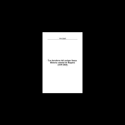 Página de título de livro em espanhol com texto sobre história colonial