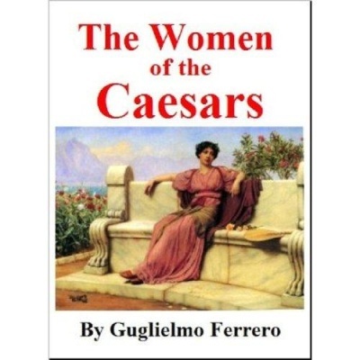 Capa do livro The Women of the Caesars com mulher sentada num banco de pedra.