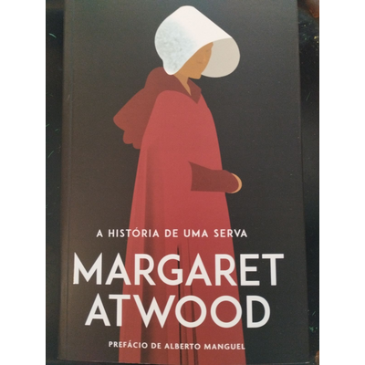Capa de livro A História de uma Serva de Margaret Atwood com figura feminina estilizada