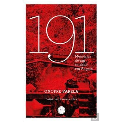 Capa do livro 191 Memórias de um soldado em Angola de Onofre Varela com fundo vermelho e preto.