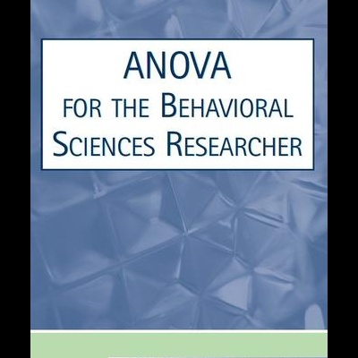 Capa de livro ANOVA for the Behavioral Sciences Researcher com fundo azul e texto em verde