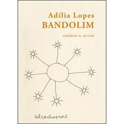 Capa de livro Bandolim de Adília Lopes com ilustração simples e texto castanho