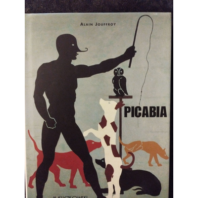 Capa de livro com figura humana e animais coloridos e texto PICABIA