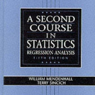 Livro azul e preto intitulado A SECOND COURSE IN STATISTICS REGRESSION ANALYSIS