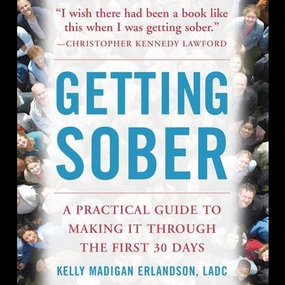 Capa do livro GETTING SOBER com pessoas dispostas em círculo ao fundo