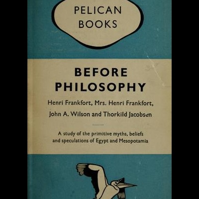 Capa de livro azul e bege com título BEFORE PHILOSOPHY e selo PELICAN BOOKS