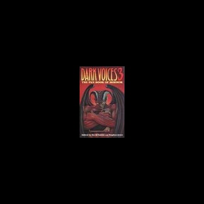 Capa do livro DARK VOICES 3 com um demónio vermelho de chifres grandes e braços cruzados