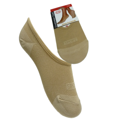 meia invisível bege com embalagem Summer Feet