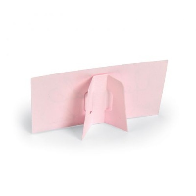 Suporte para cartão rosa em plástico rígido