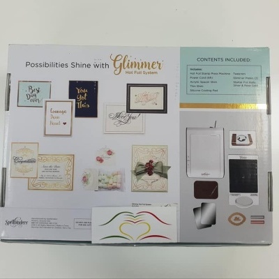 Caixa do sistema Glimmer Hot Foil para decoração de cartões