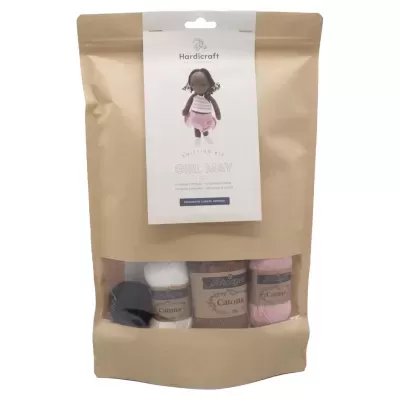 Pacote de kit artesanal Hardicraft com fios de algodão para confeção de boneca