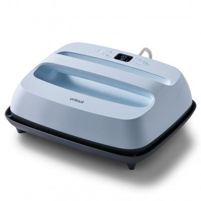 Prensa térmica Cricut cinza com visor digital