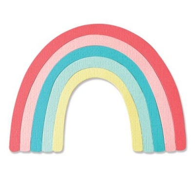 arco-íris decorativo colorido em fundo branco