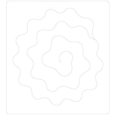 Desenho branco de linhas onduladas concêntricas sobre fundo branco