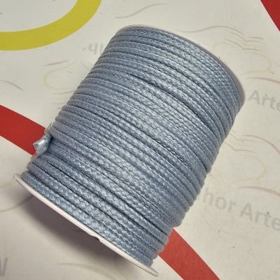 Carretel de fio trançado cinzento-azulado