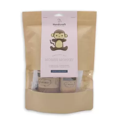 Pack de crochê para amigurumi com padrão de macaco