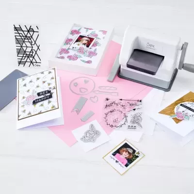 máquina manual para cortar e carimbar papel e cartões decorativos