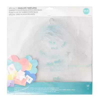 Pacote de templates especiais para envelopes com formas coloridas e gancho metálico