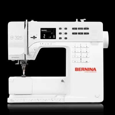 Máquina de costura BERNINA B 325 branca com visor e botões