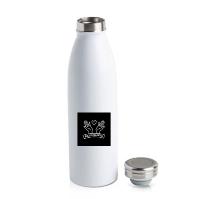 Garrafa térmica branca com tampa inox e logótipo MELHORARTE